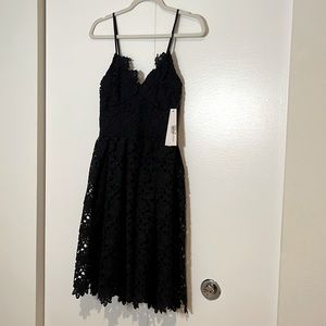 Aqua Black Cocktail Dress, size small, brand new with tags